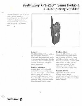 Буклет Ericsson Preliminary XPE-200, 55-229, Баград.рф